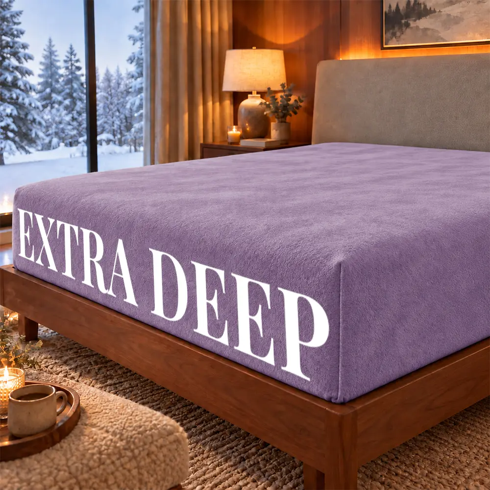 OS OMYSTYLE 1PC Milk Velvet Fitted Sheet, Ultra Soft & Warm Winter Comfort, 360° Deep Pocket Snug Fit For Thick Mattress, Stay-Put Elastic Edge, Breathable Cozy Bedding, Perfect Halloween Christmas Gift For Cozy Home