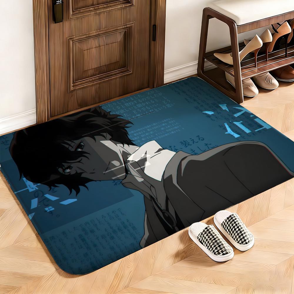 Mystery Bungo Stray Dogs Floor Mat This soft flannel mat provides a cozy Soft flannel mat with quick water absorption, non-slip and durable. Easy to clean, ideal for bathroom and entryway use.