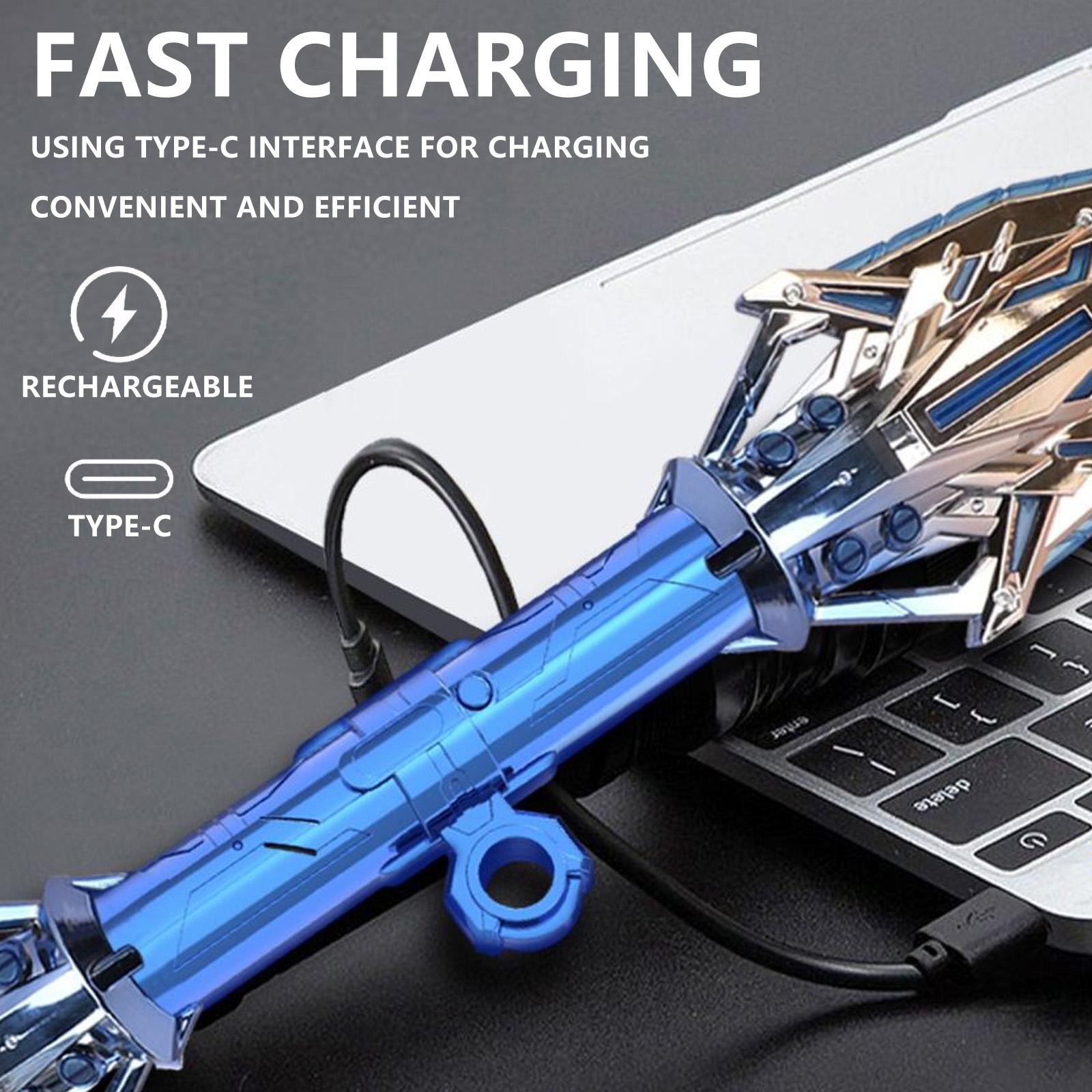 Double Bladed Lightsaber - Premium Alloy Extendable Hilt, RGB Lights, USB Rechargeable Battery, Spin Design, Realistic Sound, LED Sword for Ages 8+, Outdoor Night Activities, Party Decor