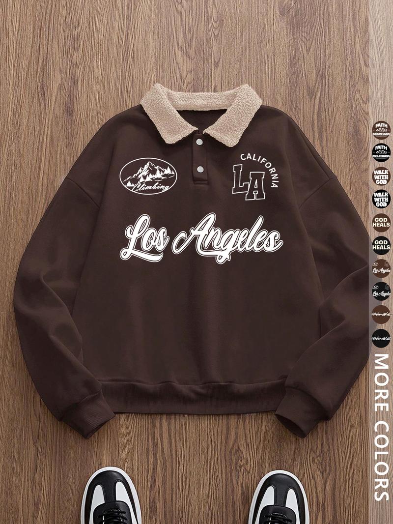 Men's Y2K Autumn Winter Thickened Retro British Style Aesthetic Lamb Wool Collar Polo Shirt, Unisex Casual Fashion, All Seasons Wear