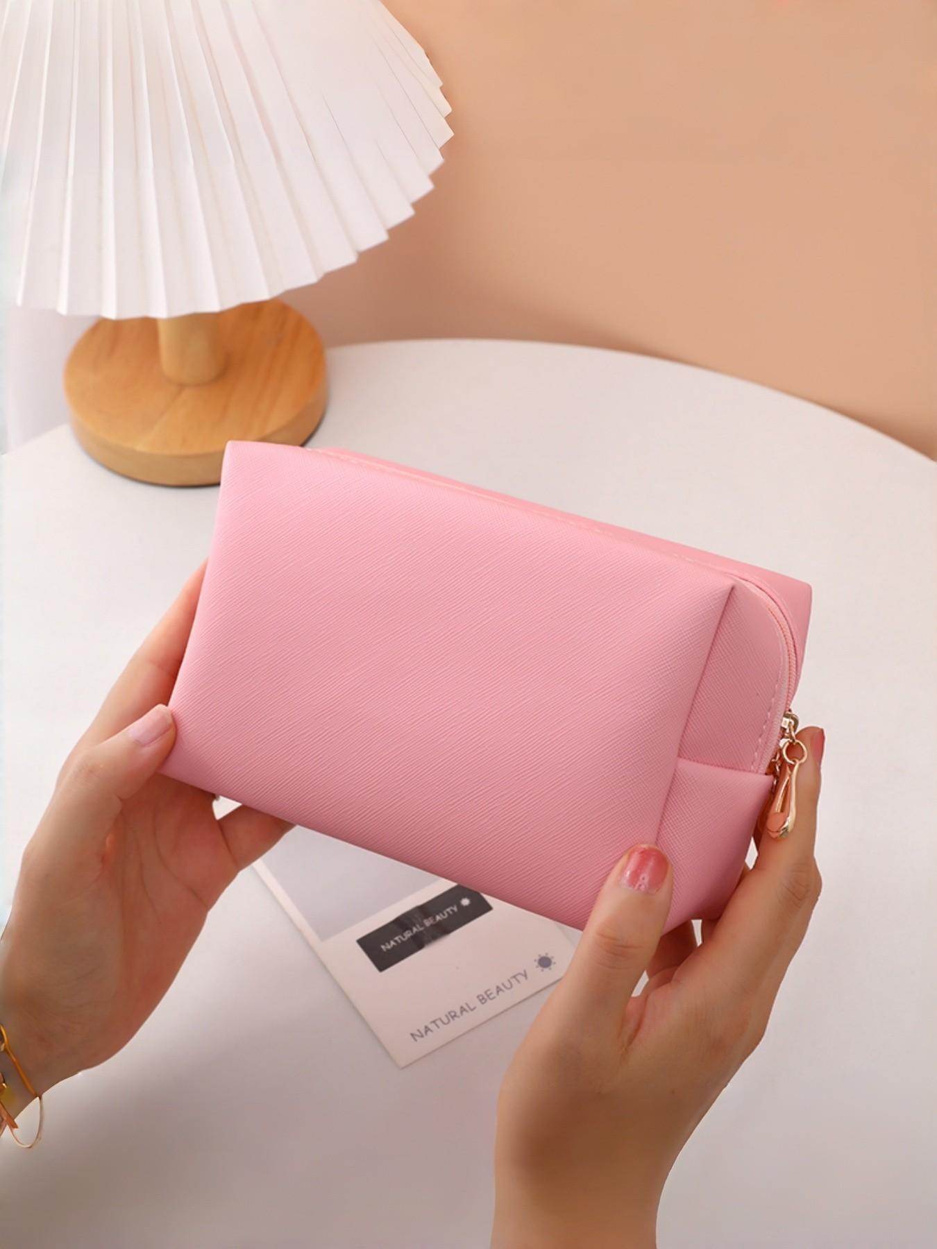 Portable Travel Makeup Bag, Large Capacity Waterproof PU Cosmetic Case, Cosmetics Organizer, Vacation Storage, Durable and Convenient Design