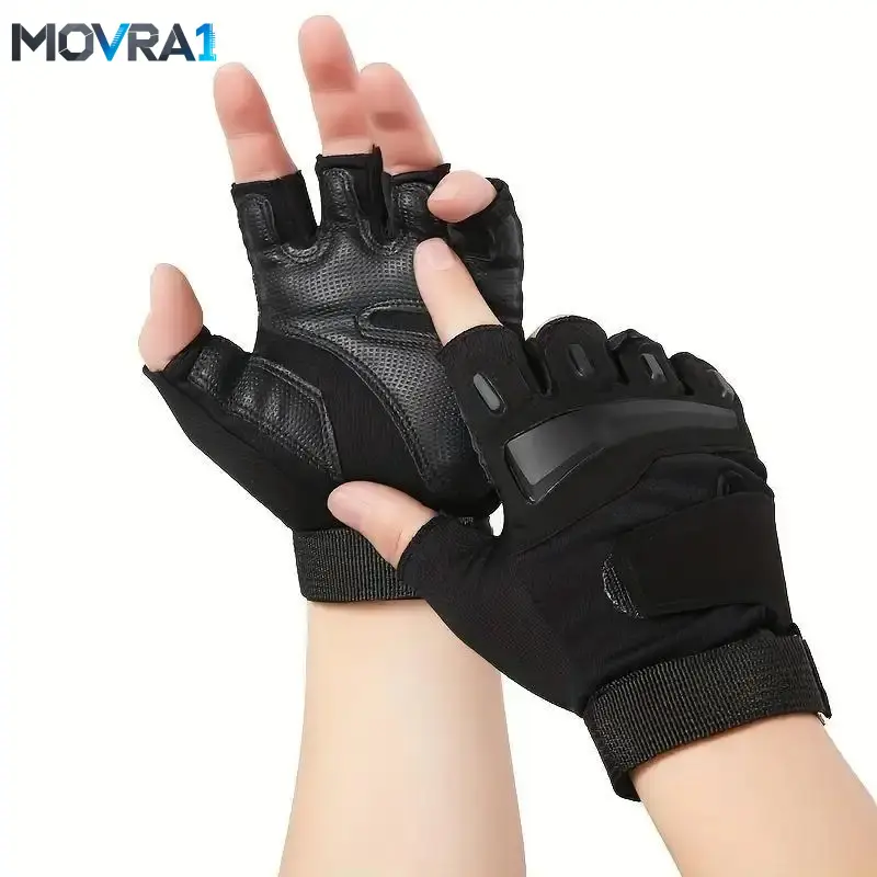 MOVRA1 Anti-Gym Gloves 1 Pair Half Finger Breathable Men Women Fitness Cycling Outdoor Unisex Secure Grip Band Athletic Accessory Workout Accessories