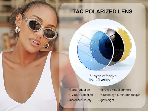 SOJOS Small Retro Oval Polarized frame for Women Men 90s Vintage UV400 Protection Sunglasses