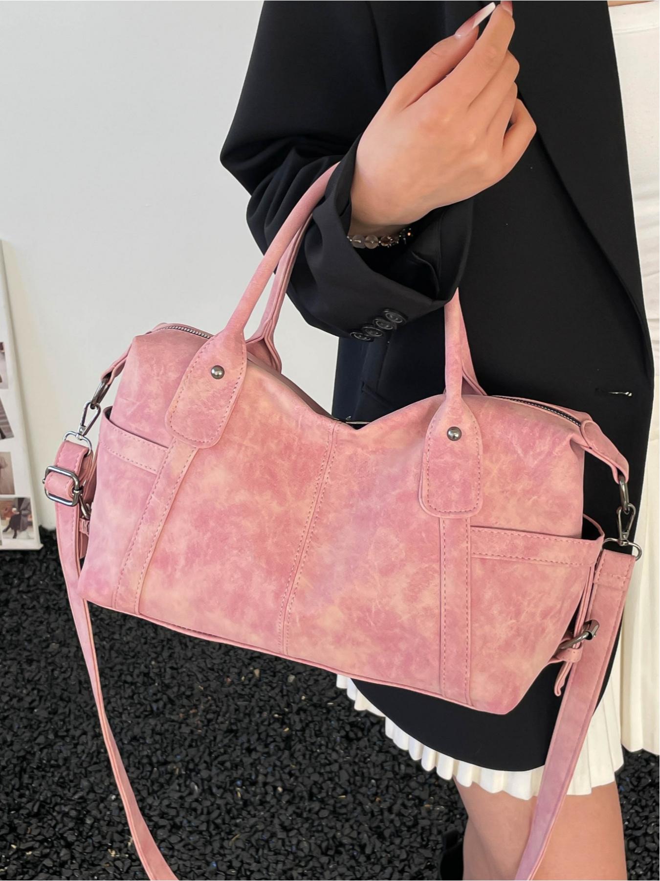 This vintage-style leather handbag is a large-capacity crossbody, shoulder bag, Pu Tote Satchel suitable for commuting, shopping, short trips, work, and everyday accessories. Available in multiple colors, it's versatile and easy to match.