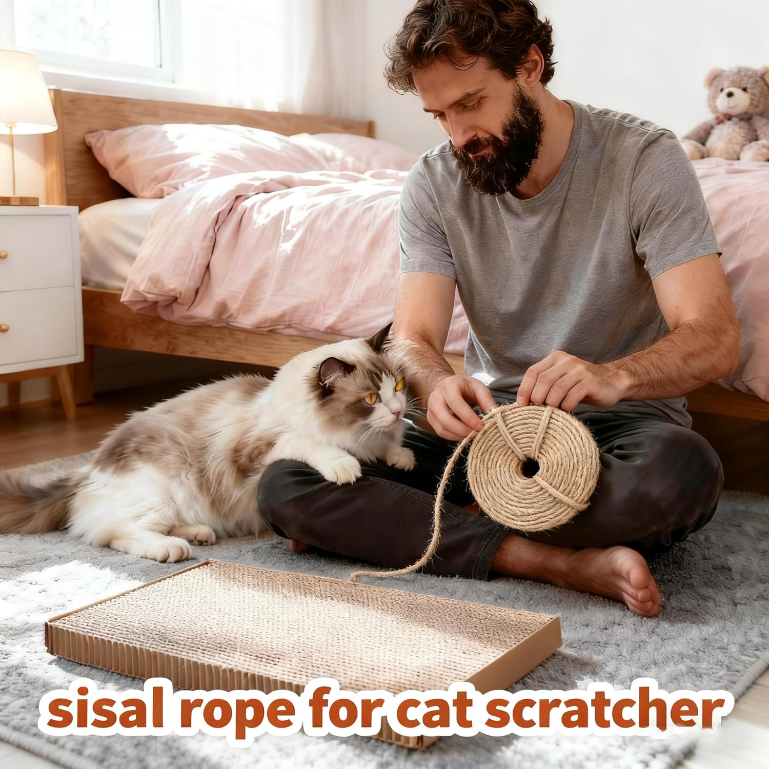 164  Sisal Rope for  Tree &    | 1/6 Inch Scratcher Rope to   Furniture, Durable   Rope