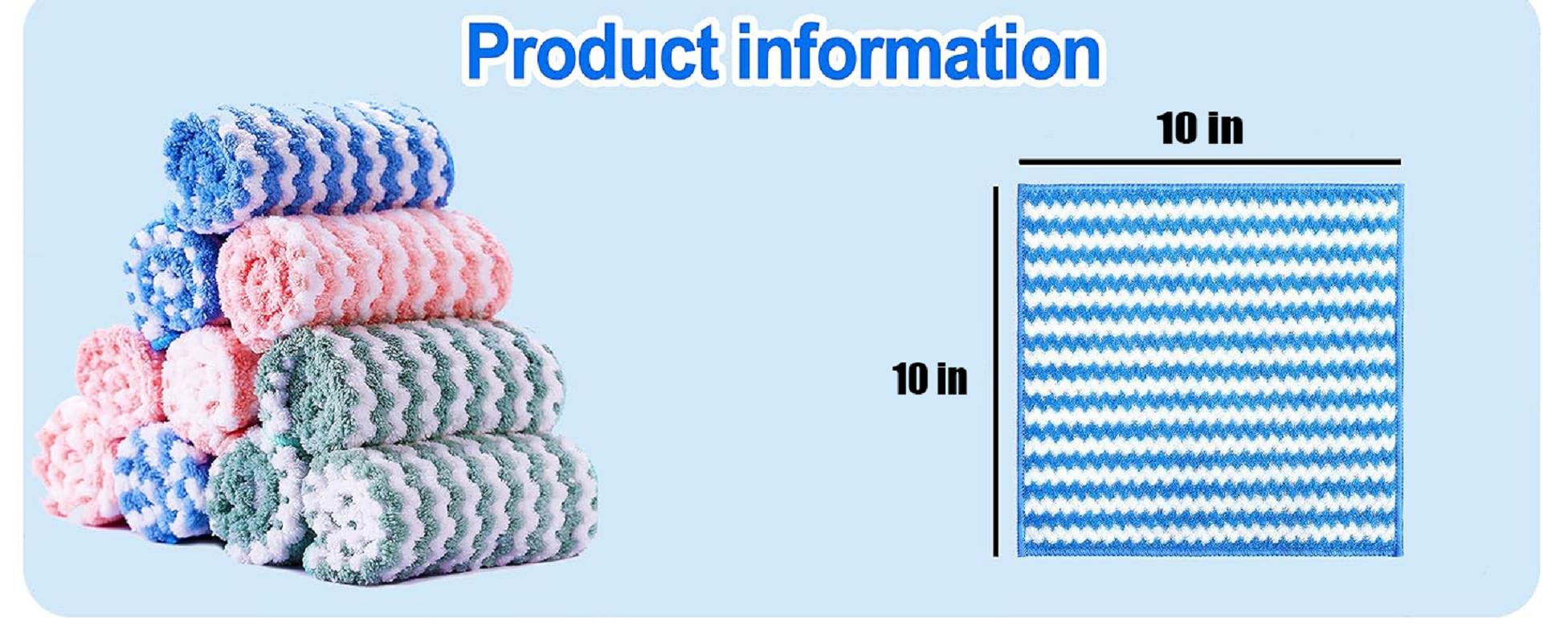 20 Pack Dish Cloth for Kitchen, 10"x10" Little Cleaning Towels Easy to Clean, Reusable Super Soft, High Absorbent, Quick-Drying 20 Pack Dish Cloth for Kitchen, 10"x10" Little Cleaning Towels Easy to Clean, Reusable Super Soft, High Absorbent, Quick-Drying