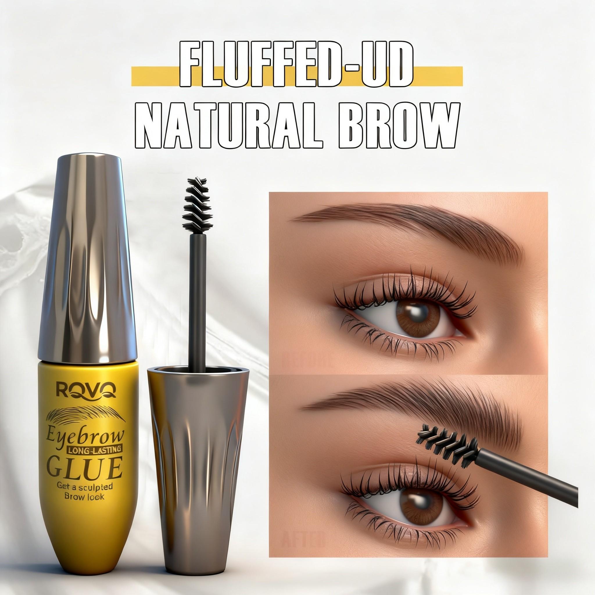 Brow Shaping Gel with Brush, Transparent Brow Setting Cream, Long-Lasting 12 Hours, Waterproof Sweatproof, Natural Fluffy Brows, Perfect Gift