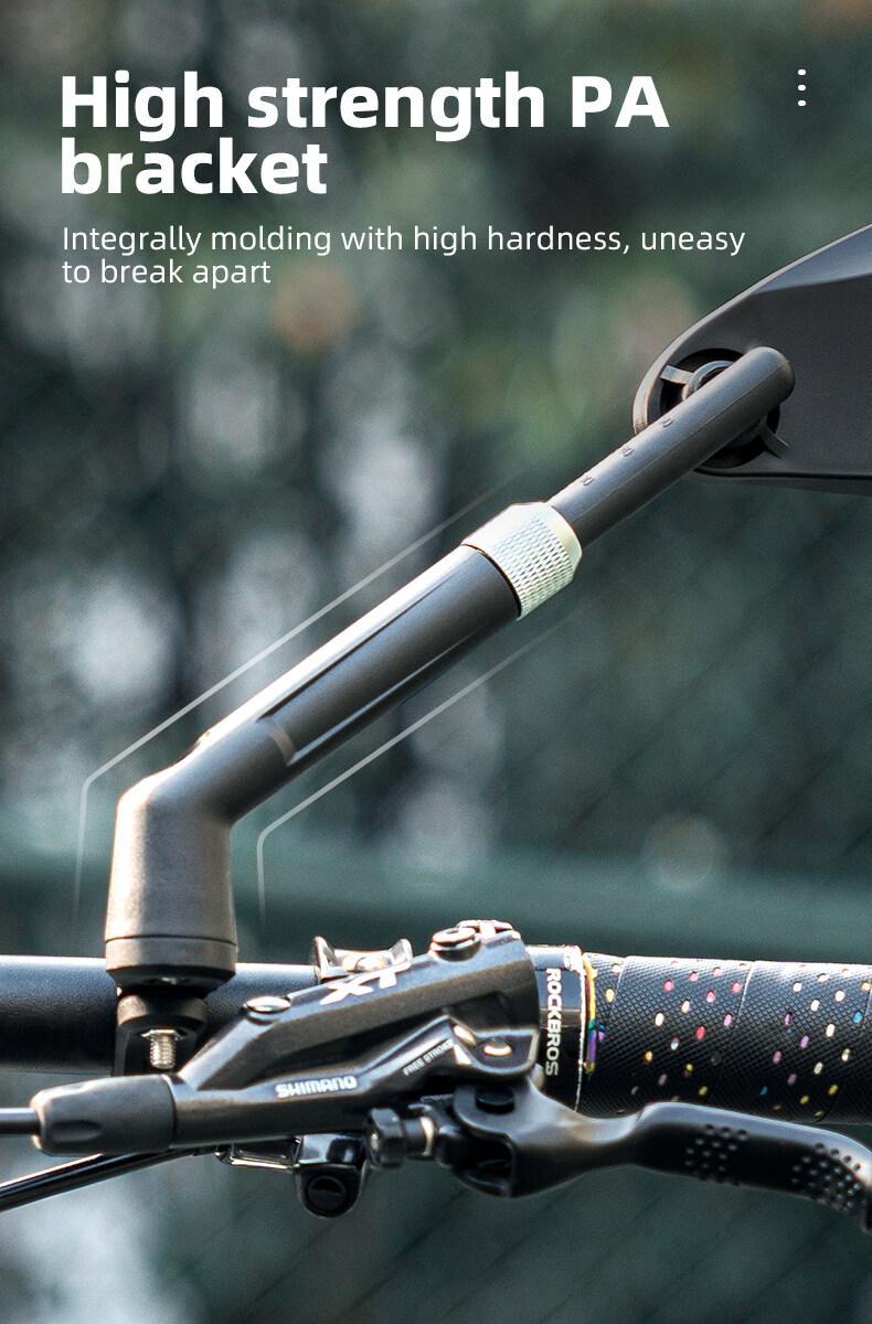 ROCKBROS Bike Mirror New Handlebar Rear View Mirror HD Anti-glare Glass Foldable with Retractable & 360 °Adjustable Lens E-bike Mirror Suitable for 21-24cm Handlebar