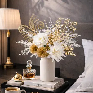 Artificial Flower Arrangement Set, Enhance Home Decor, Living Room Entryway TV Cabinet Accent, Elegant Desktop Decoration