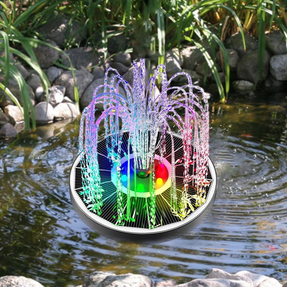Solar Bird Bath Fountain with LED Lights, 7V Floating Solar Water Pump with 6 Nozzles, Weather-Resistant Outdoor Water Feature for Garden, Pond, Pool, Patio and Yard Decor Solar Bird Bath Fountain with LED Lights, 7V Floating Solar Water Pump with 6 Nozzles, Weather-Resistant Outdoor Water Feature for Garden, Pond, Pool, Patio and Yard Decor