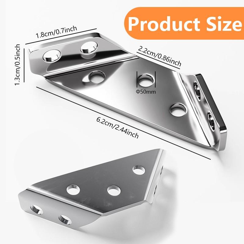 12/32/52pcs universal corner code, multifunctional corner Sturdy Metal bracket connector, fastener furniture repair, used for tables, chairs, cabinets, TV cabinets
