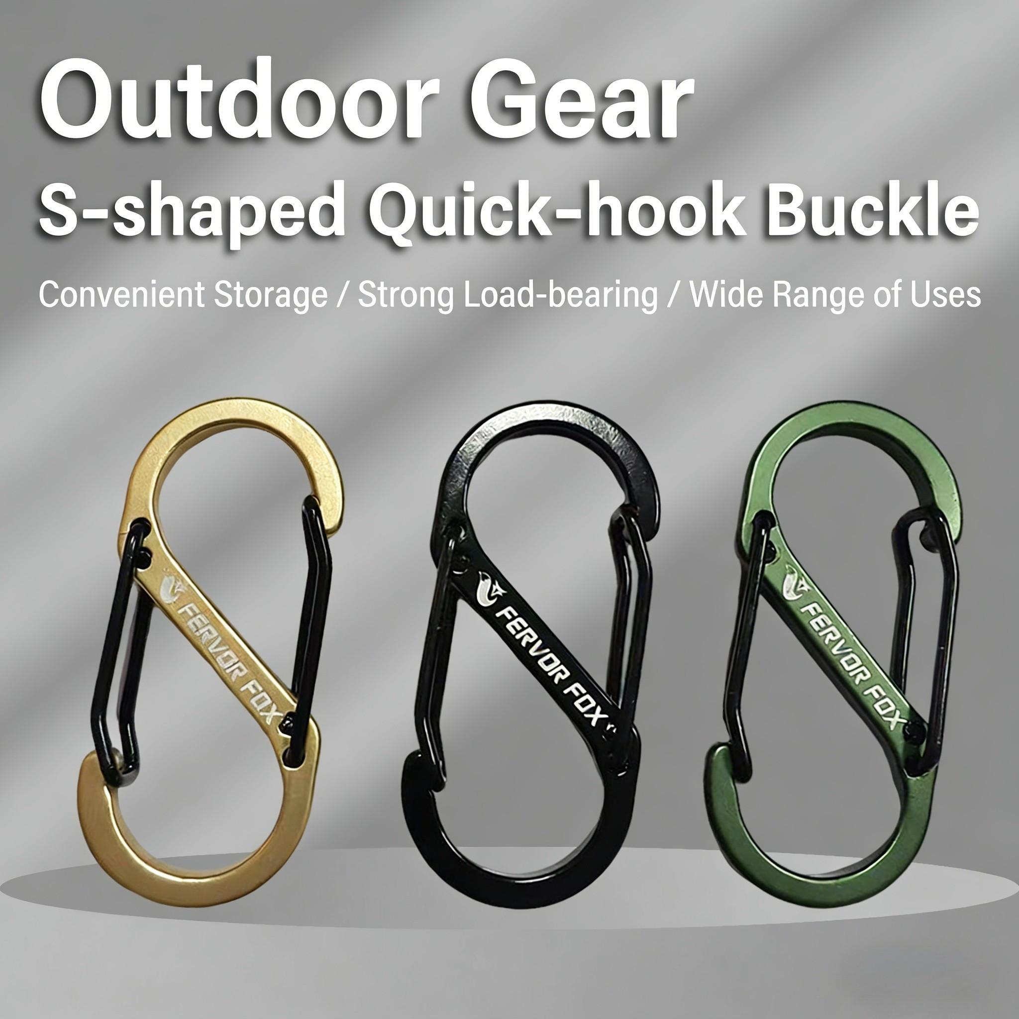 3pcs Mixed Hiking Buckles Outdoor Multi-Functional Accessories Travel Backpack External Hook Connection Clips Keychains