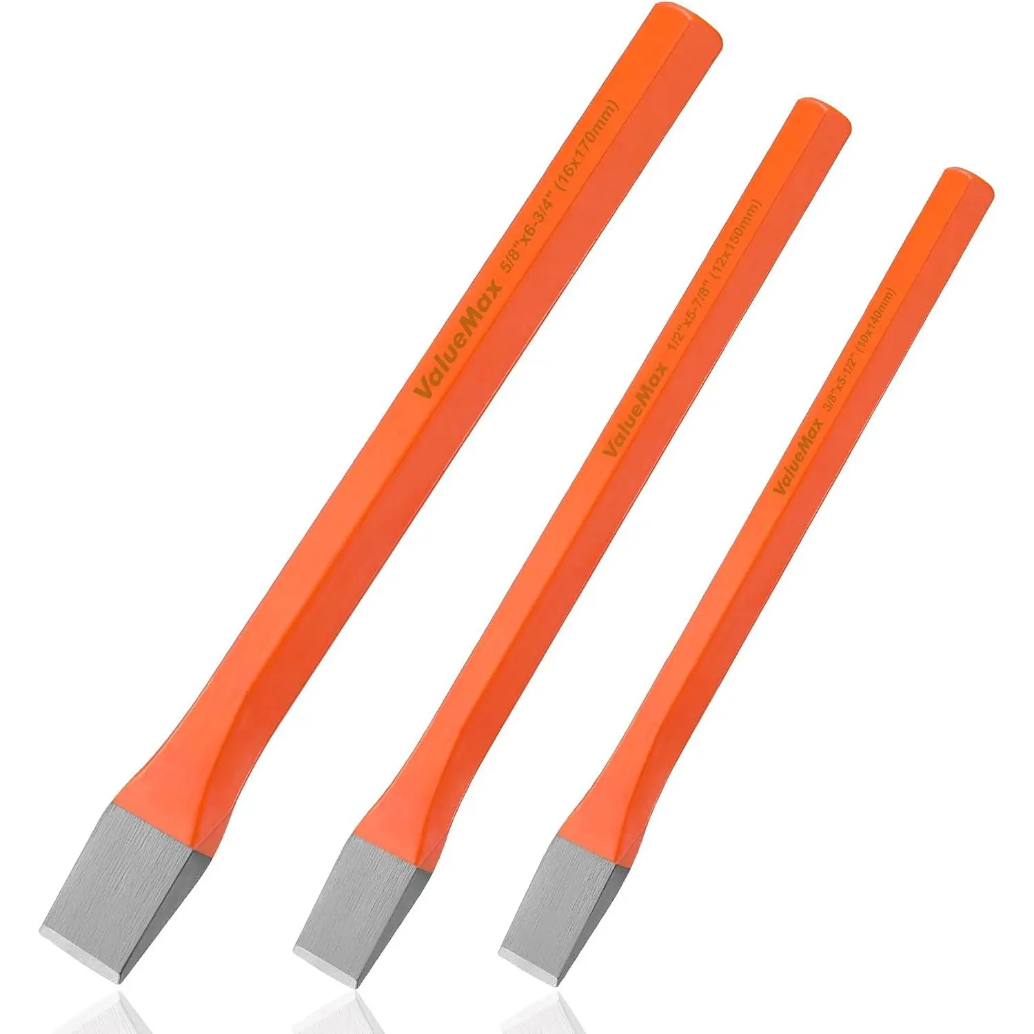 3- Heavy-Duty Cold Chisel Set, Metal Chisel Set