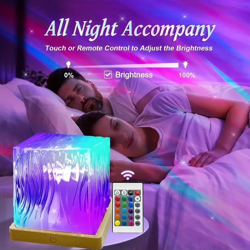 Aurora Projector Night Light, 1 Count 18 Color Changing Galaxy Projector Lamp, Decorative Light for Bedroom, Living Room, Home Decor, Starry Sky Projector