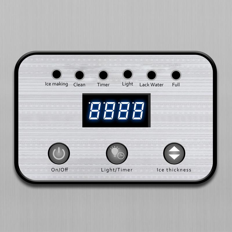 Self Cleaning Ice Maker 100lbs Daily |   Commercial & Home Use |   Fast Ice Production |   LED Display |   Freestanding or Under Counter Ice Machine Ideal for Restaurants Offices Parties Steel Stainless CIM-320F