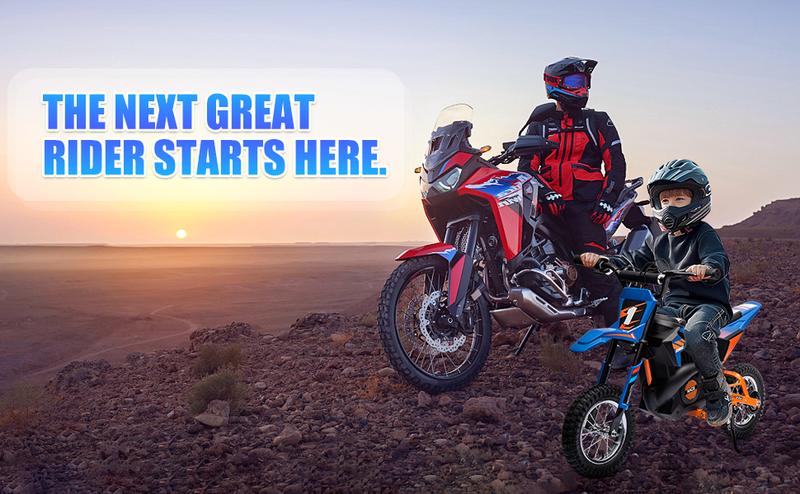 Segmart Electric Dirt Bike for Kids,24V Electric Motorcycle,13.67MPH Beginners Friendly,8-9 Miles Range,Power Display,Pneumatic Knobby Tires,Rear Spring Suspension,Chain Protective Cover