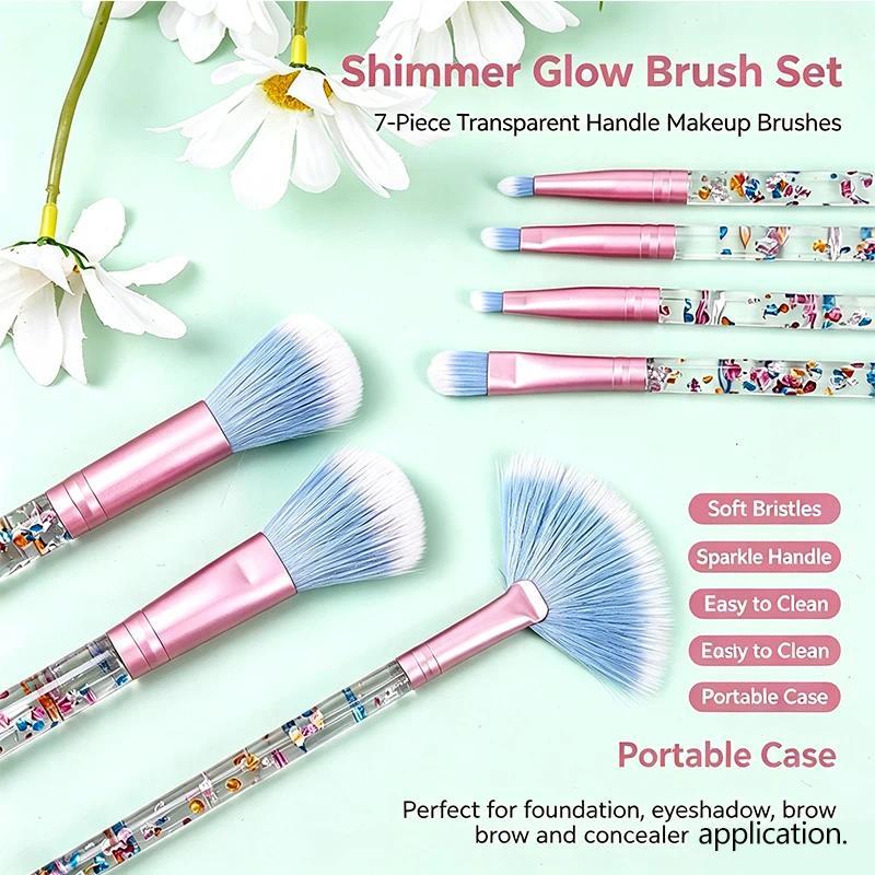 7pcs Makeup Brushes Set , Eye Concealer Women'S Cosmetics Brush Shadow Blush  Mixed Beauty Soft Comprehensive Makeup Tool Brush Kit