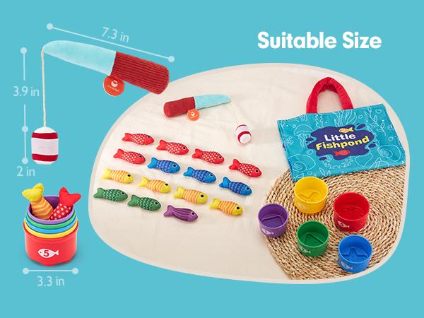 hahaland Toddler Fishing Set Montessori-Inspired Fishing Game with 22 Pcs for 1 Year Old Boys Girls Number Counting Color Sorting Learning Educational Gift 12-18 Months Holiday Christmas Birthday Gift Easter Basket Stuffers Ideas hahaland Toddler Fishing Set Montessori-Inspired Fishing Game with 22 Pcs for 1 Year Old Boys Girls Number Counting Color Sorting Learning Educational Gift 12-18 Months Holiday Christmas Birthday Gift Easter Basket Stuffers Ideas