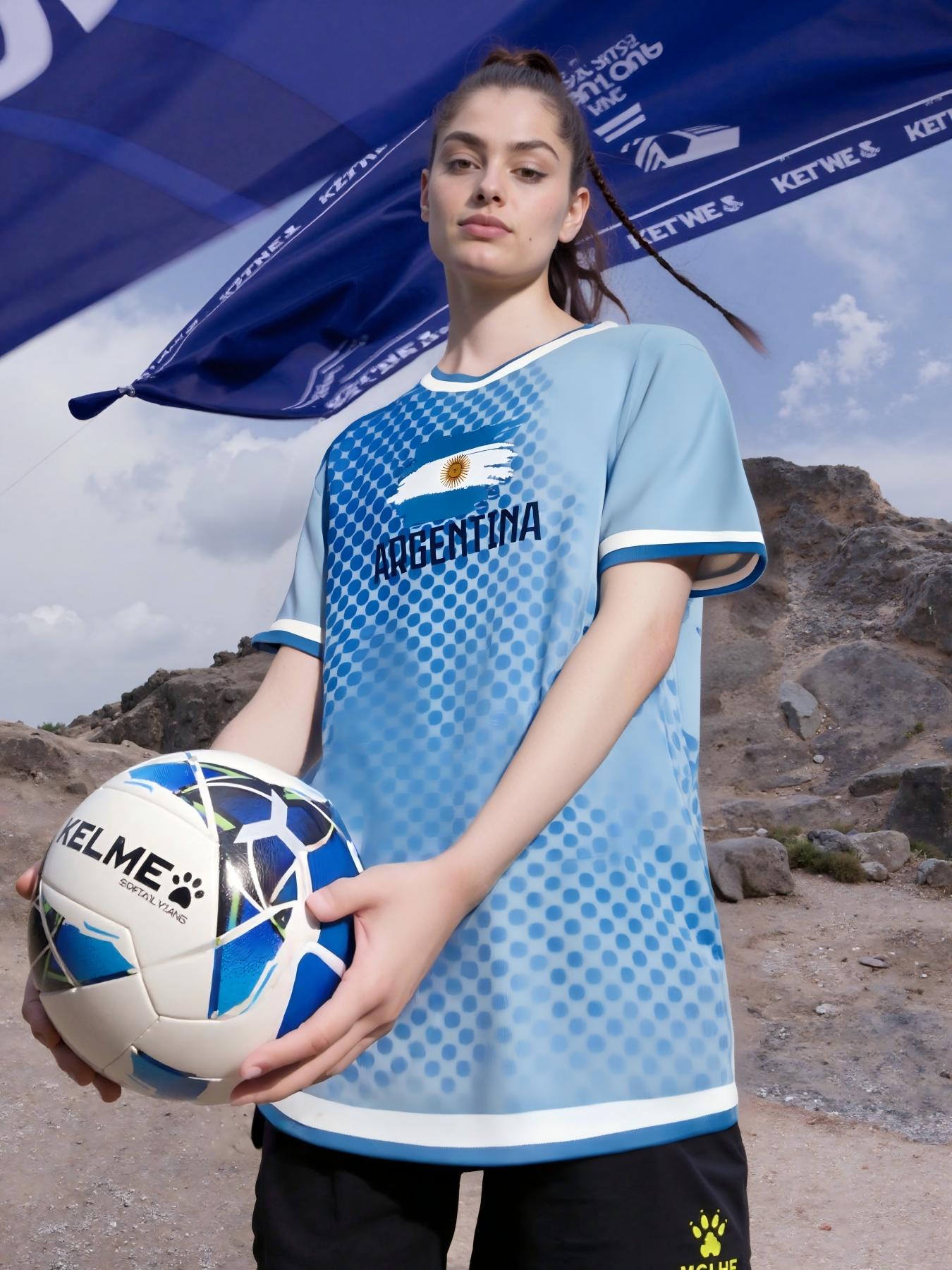 Argentina Football Jersey Men's Breathable Soccer Shirt Argentina National Team Fan Training Uniform