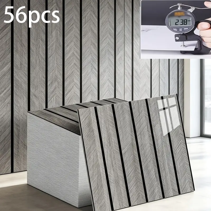 56pcs Marble Look Self-Adhesive Wall Tiles, Easy Clean and Cut, Waterproof Oil-Resistant, Ideal for Home Decor Renovation, Living Room, Bathroom, Kitchen, Office