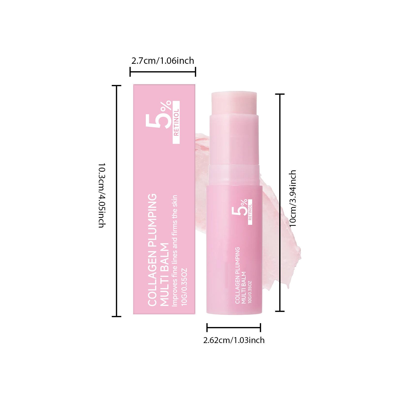 Pink Collagen Plumping Multi Balm | All In One Volufiline, PDRN, NAD Stick for Youthful-Looking, Helping Look of Fine Lines, Firming Care, Anti-Aging Care | For Under-Eyes, Neck, Forehead, Smile Lines, Lip Care | Korean Skincare