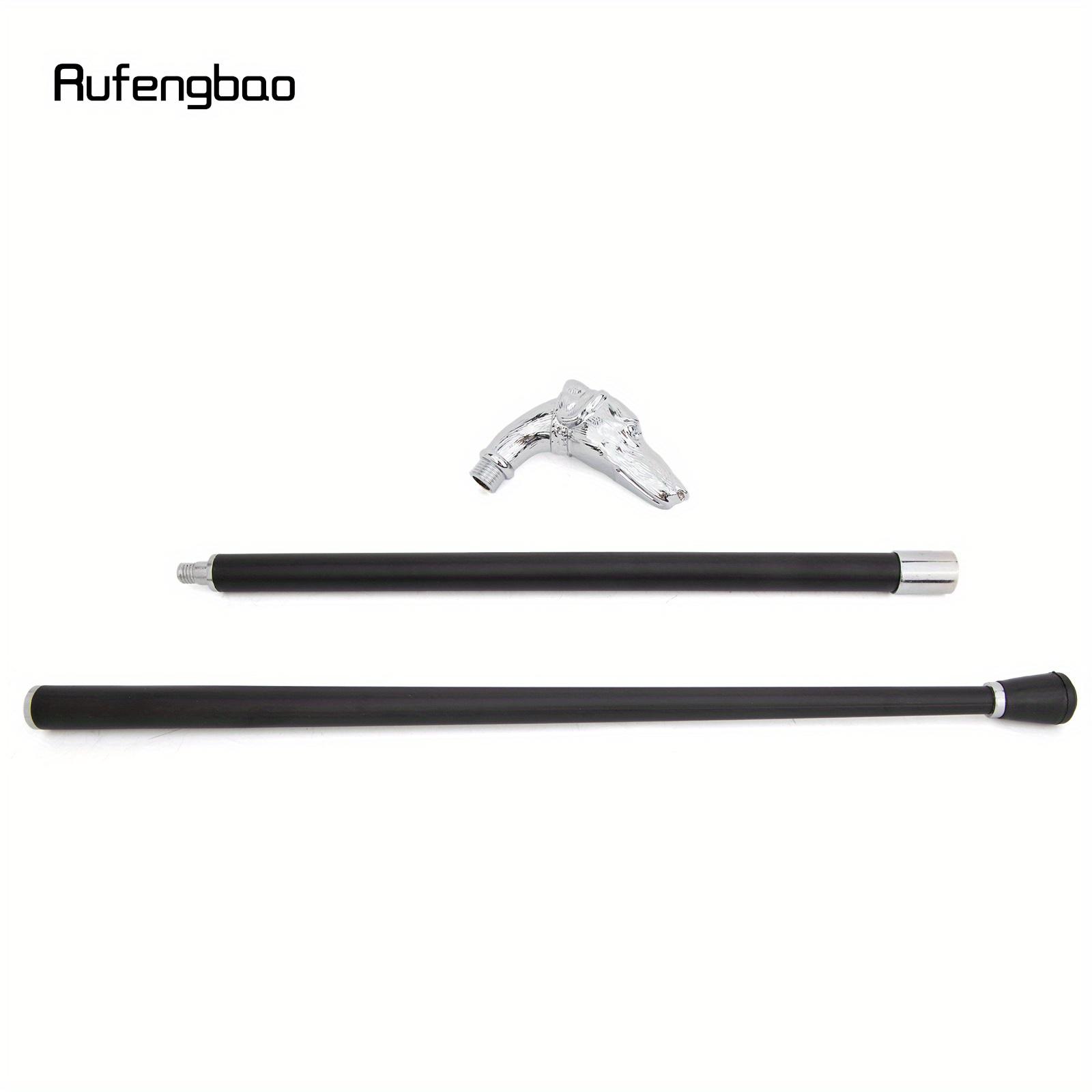 White Dog Sausage Dog Head Walking Cane Fashion Decorative Walking Stick Gentleman Elegant Cosplay Cane Knob Crosier 93cm