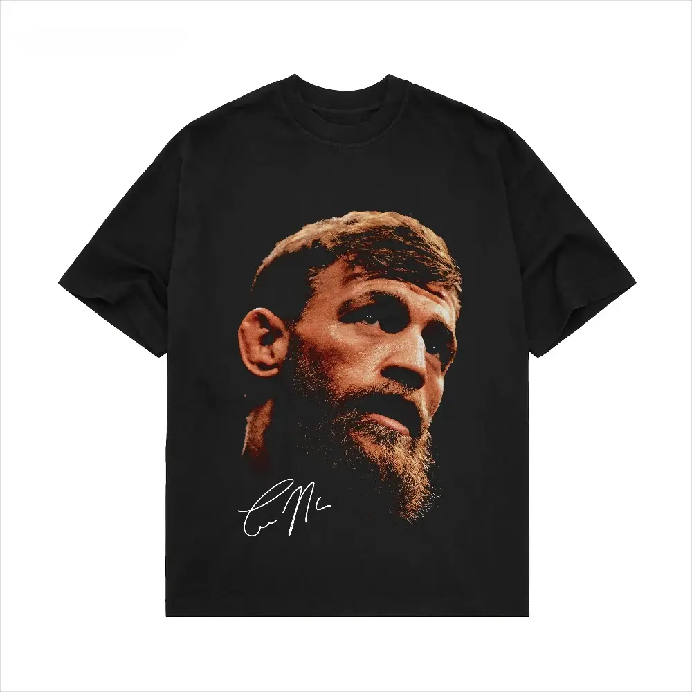 Men's UFC 329 Black Conor McGregor Big Head T-Shirt, The Notorious UFC Graphic Tee, UFC MMA Shirt, Gift for Fighters, Sports Apparel