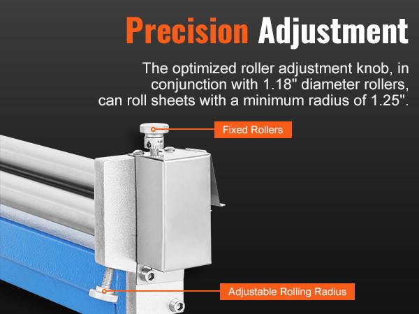 VEVOR Slip Roll Machine, 12.6 inches Forming Width in 20 Gauge Capacity, Sheet Metal Slip Roller Rolling Bending Machine, with 2 Detachable Rollers for Low Carbon Steel Copper Aluminum Alloy Sheet