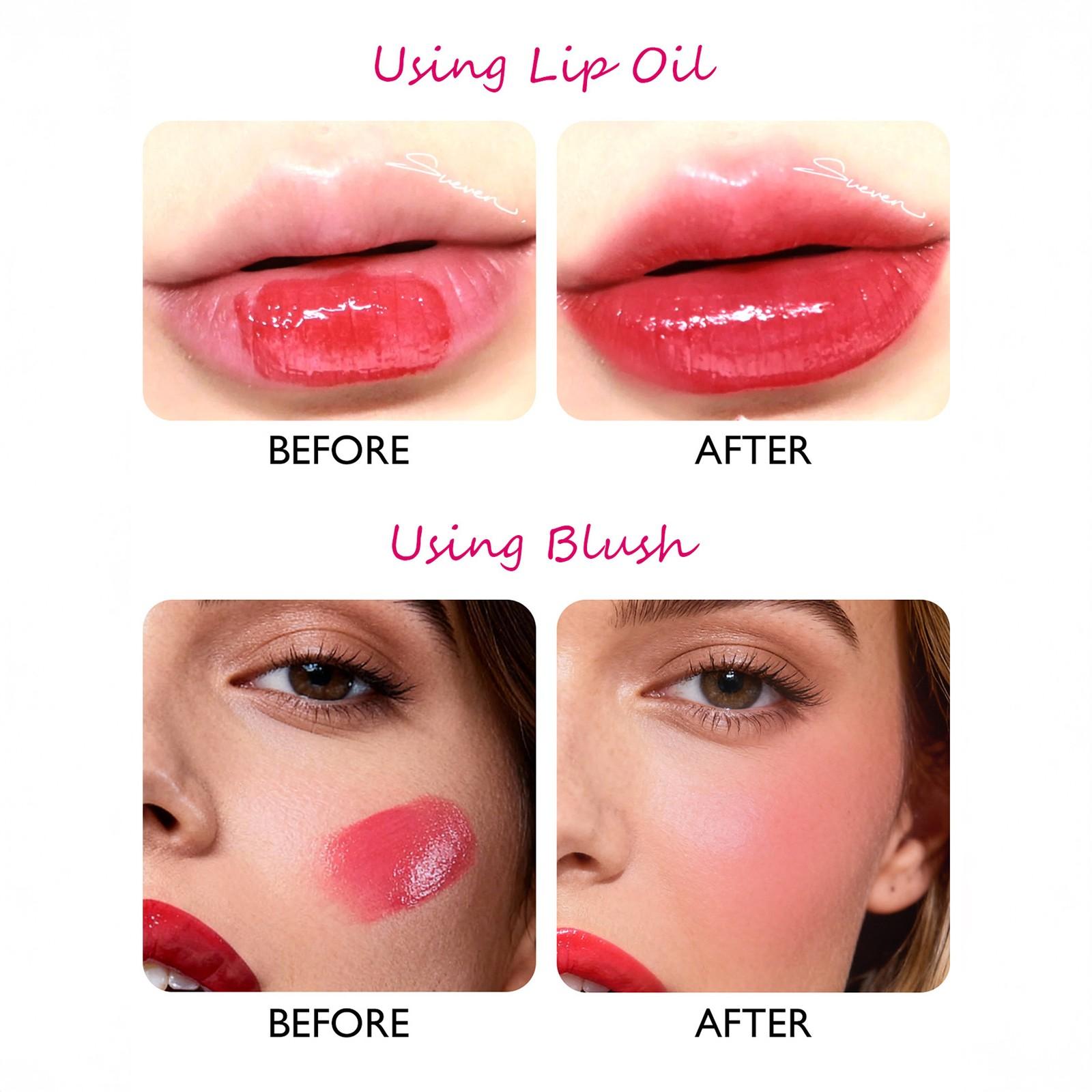 Dual-Use Lip and Cheek Color Liquid, Natural Whitening Lip Gloss, Easy Application, Perfect for Daily, Party, Fresh Makeup