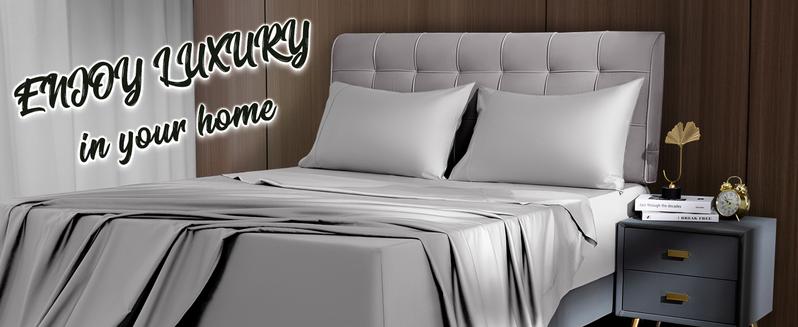 Sonoro Kate Bamboo Blend Bed Sheet Set, 4/6 Piece Set, Cooling, Silky Soft & Breathable Sheets with Deep Pockets, Machine Washable