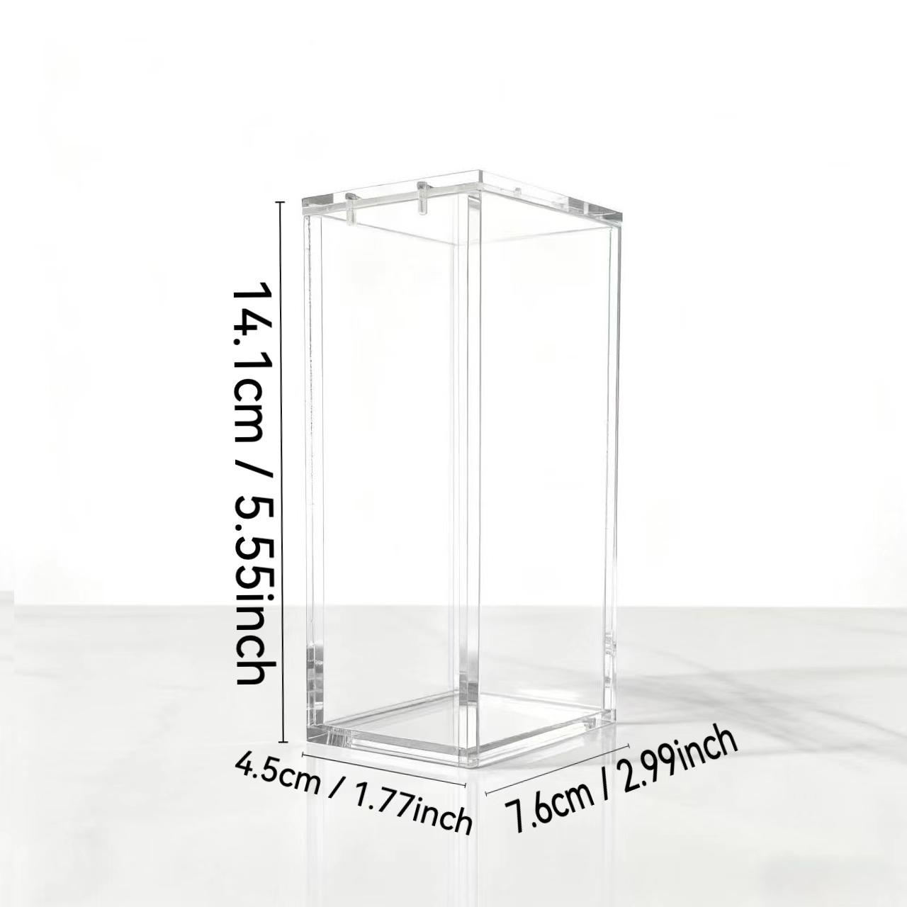 5mm Thick Acrylic Magnetic Closure Display Box, Stackable Transparent Acrylic, Safe Magnet Design, Card and Collection Secure Storage Holder