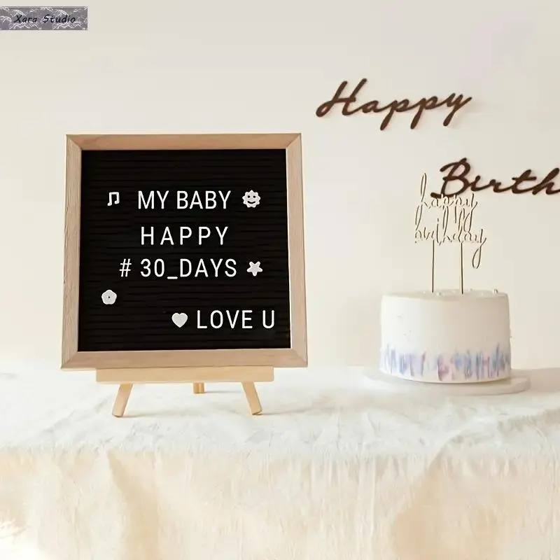 Felt Letter Board with Stand & Storage Bag – Portable, Reusable Memo & Message Board for Personalized Notes, Quotes, Announcements, Home, Office, Party, Wedding, Baby Shower, Event Decor
