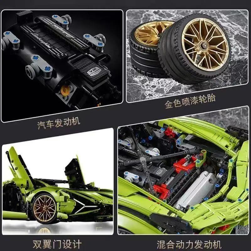 3696PCS Technical Lambo Building Blocks Car Model Compatible 42115 SIAN Roadster Bricks Boys Toys Gifts