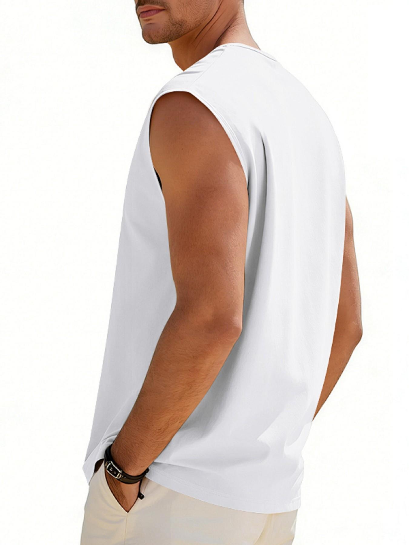 Cross-Border Summer Loose Fit Quick-Dry Breathable Sports Trendy Gym Sleeveless Tank Top for Men, Comfortable and Stylish Workout Wear