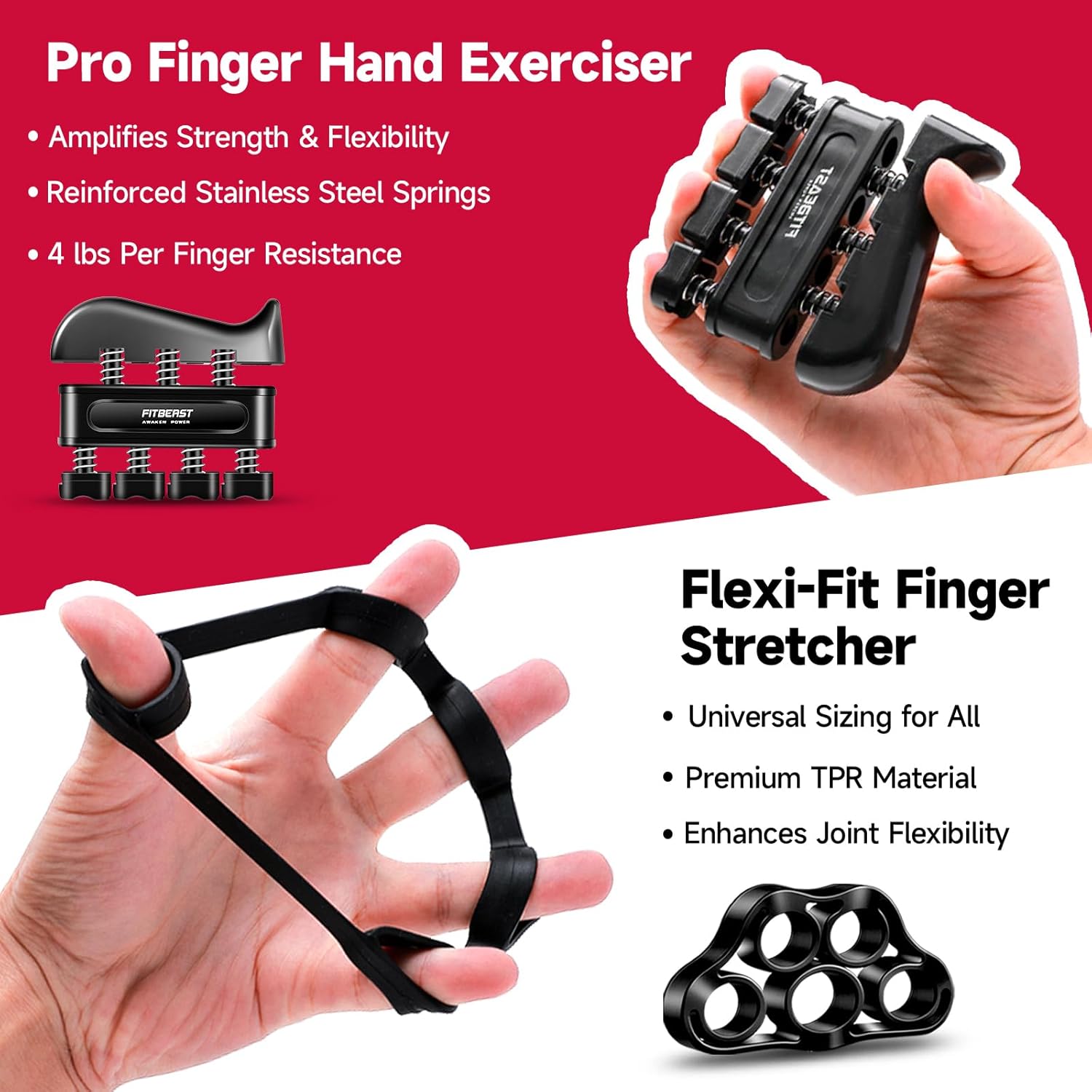 Grip Strengthener Forearm Strengthener Hand Grips Strengthener Kit - 5 Pack Adjustable Resistance 10-130 lbs Forearm Exerciser，Grip Strength Trainer for Muscle Building and Injury Recovery for Athletes workout strengthener exercise kit ball exerciser