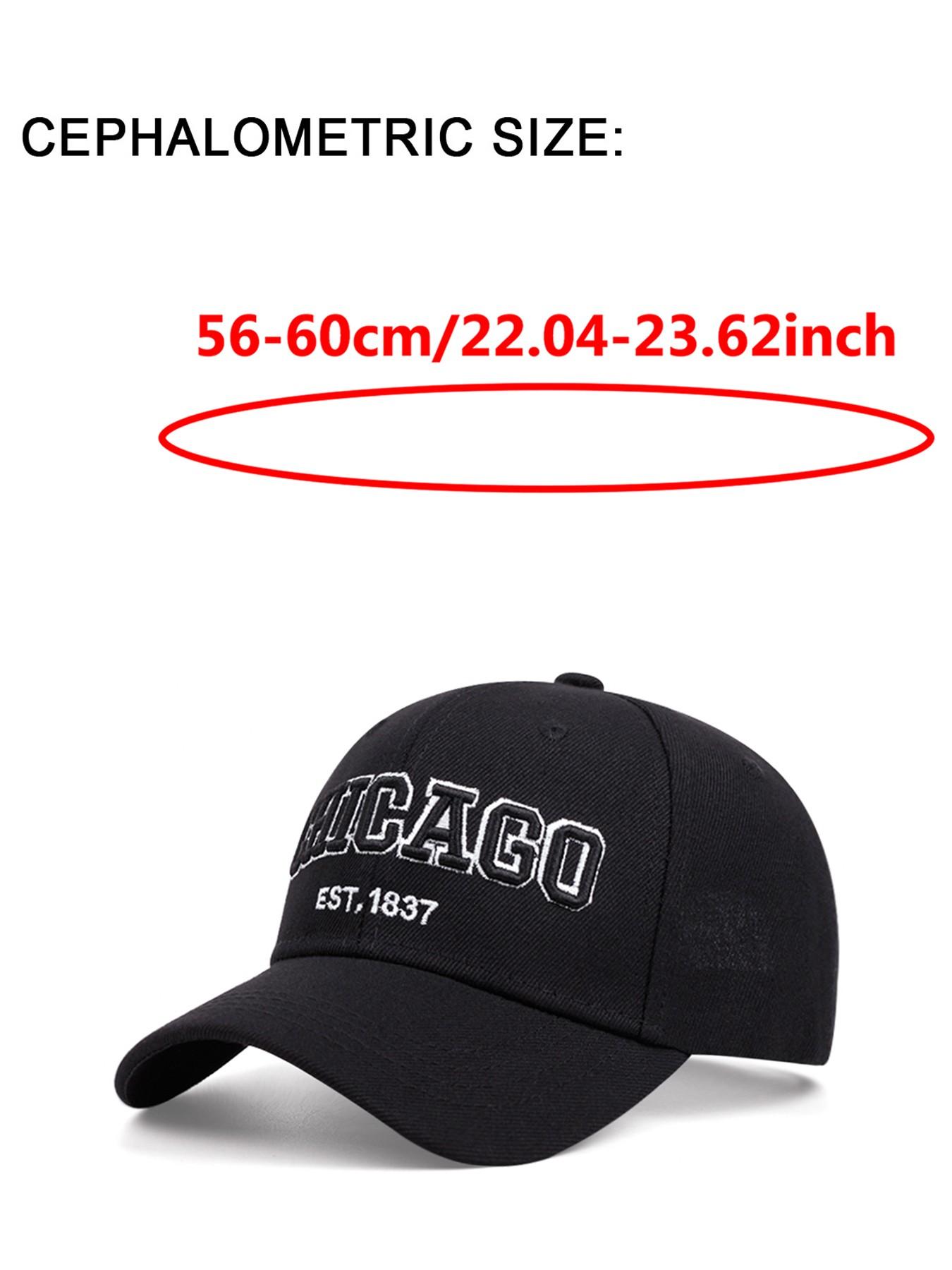 2026 New Simple Creative Hip Hop Hat CHICAGO Embroidered Hardtop Baseball Hat Street Fashion Personalized Skateboarding Hat Daily Commuting Decorative Hat Outdoor Leisure Sports Sunshade Hat Male Female Same Style