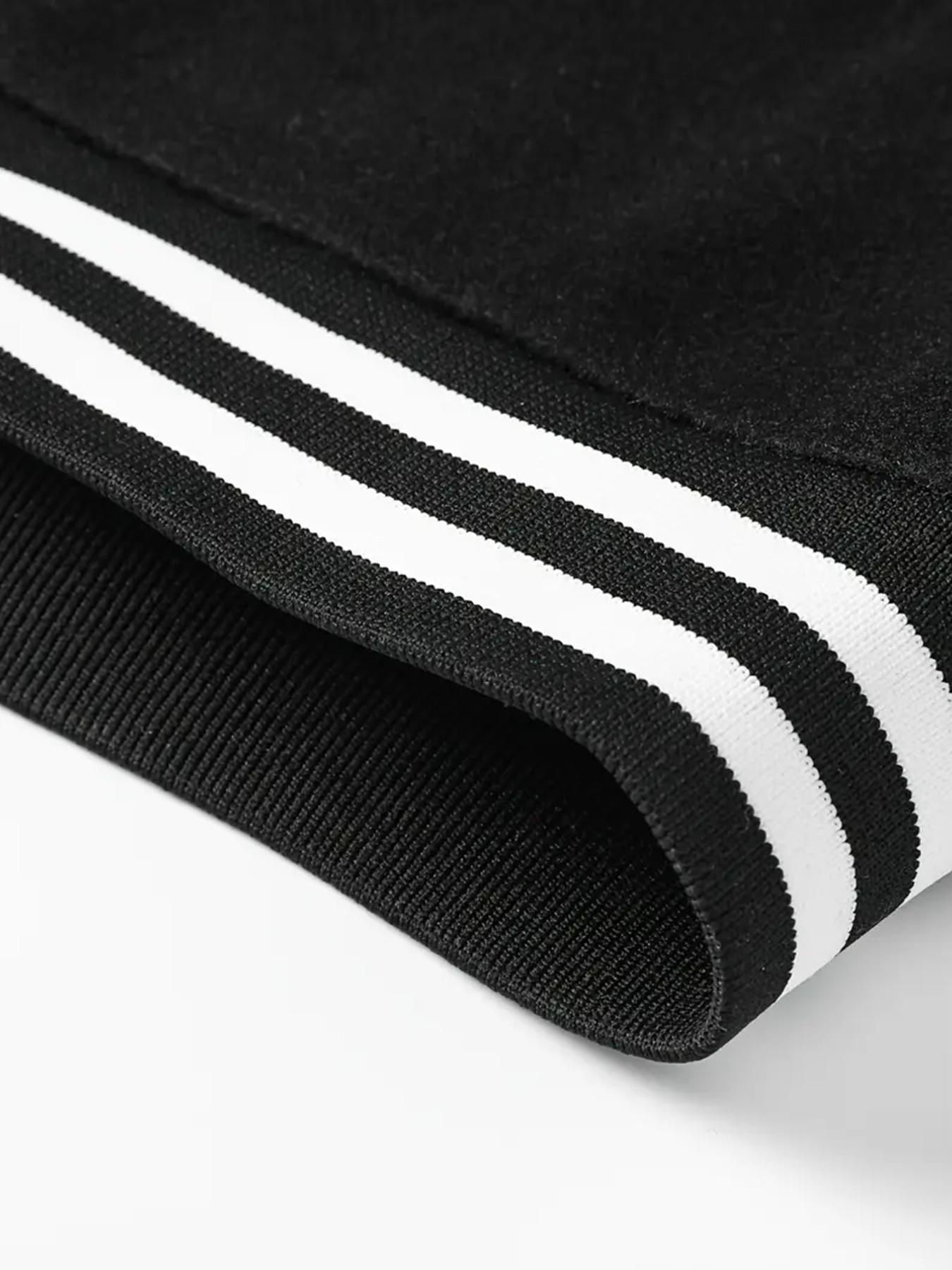 Trendy Baseball Jacket La Style, Colorblock Sleeves, Button Closure, Stretch Fabric, All Season Comfortable Outerwear, High-Quality Stitching