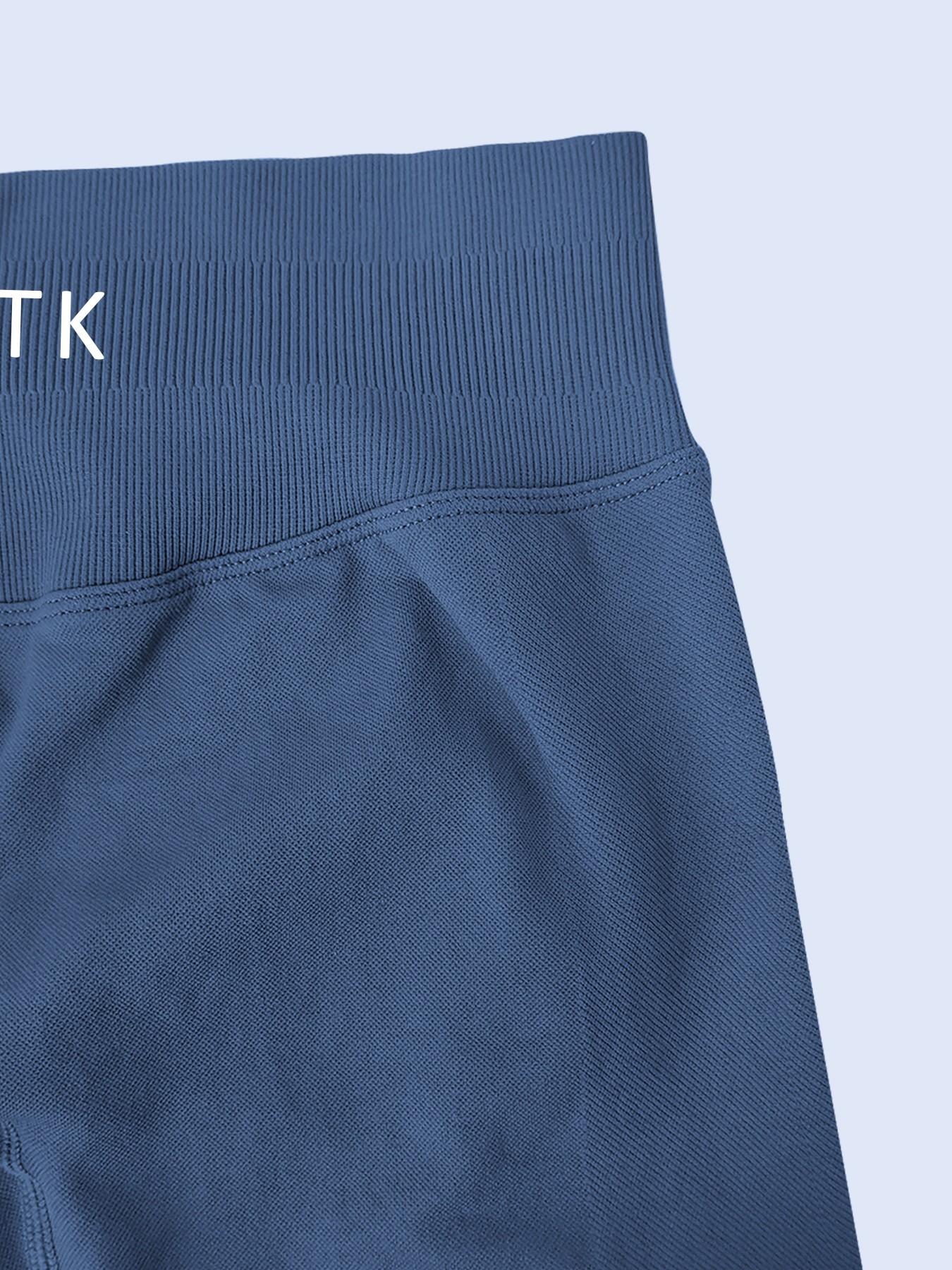 Women's Solid High Waist Sports Leggings, High Stretch Seamless Yoga Leggings, Ladies Sportswear for Indoor Outdoor Wear, Bottoms, High Waisted Leggings