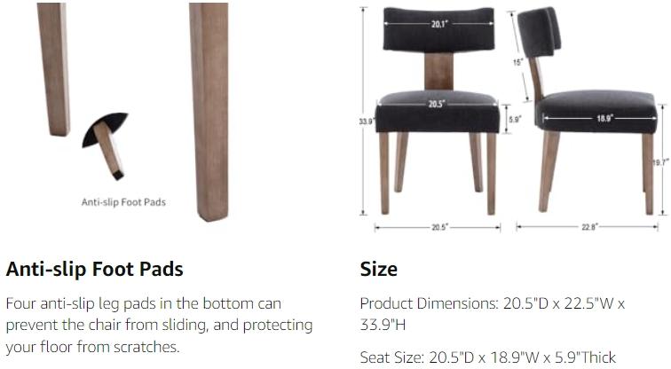 CHAIRUS Dining Chairs Set of 2,Mid-Century Modern Linen Padded Dining Chairs with Wood Legs, Modern Upholstered Fabric Dining Room Chair,Living Room Bedroom Outdoor Lounge Chair, Curved Backrest Kitchen Chairs, Beige CHAIRUS Dining Chairs Set of 2,Mid-Century Modern Linen Padded Dining Chairs with Wood Legs, Modern Upholstered Fabric Dining Room Chair,Living Room Bedroom Outdoor Lounge Chair, Curved Backrest Kitchen Chairs, Beige