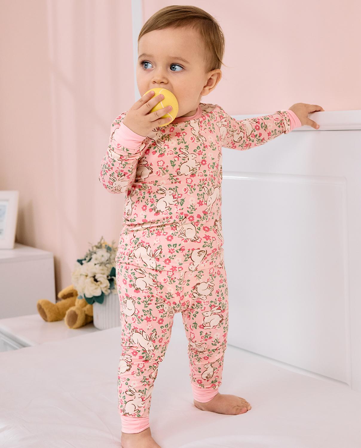 babee Reshinee Moisture-wicking Bamboo Pajama sets for Toddler Boys Girls,Temp-Sensing Babys Kids 2pcs Pjs,Long-Sleeve Snug Fit Sleepwear 12M-8Y Sets,Valentine's Day gift