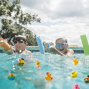 100 Pack Rubber Duck for Jeeps Ducking - 2" Bulk Floater Duck for Kids - Baby Bath Toy Assortment with Bag - Party Favors, Bath Time, Birthdays, and More (100 Varieties)