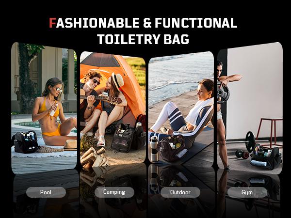 1TG TACTICAL Large Capacity Toiletry Bag Travel Bag with Hanging Hook for Men and Women Waterproof Travel Cosmetic Bag Bathroom Storage Bag for Brushes Set,Full-Sized Shampoo,Toiletries  - TikTokShopBacktoSchool