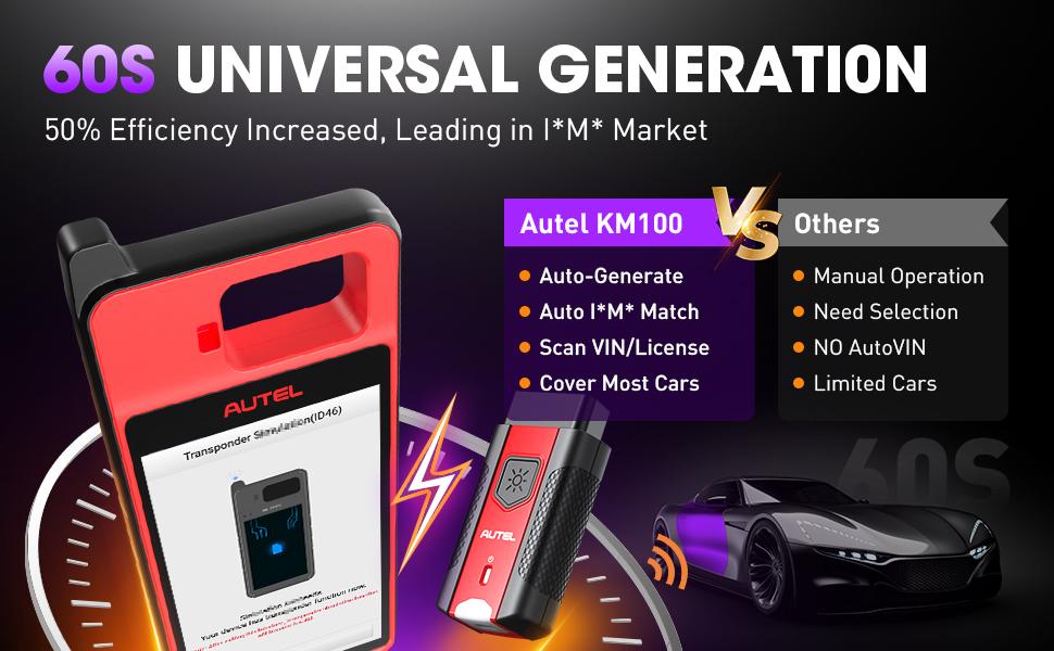2026 Autel MaxiIM KM100 Key FOB PROGRAMMING Tool 60s Key Generation IMMObilizer