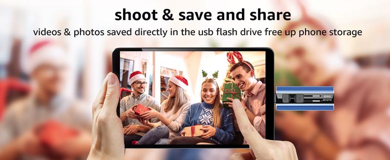 EATOP USB 256GB 512GB 1TB Flash Drive Intended for iPhone iPad, Memory Stick Storage for Photos and Videos Backup, Compatible with iPhone iPad Android PC, Plug and Play, No Application Required (1 PACK)