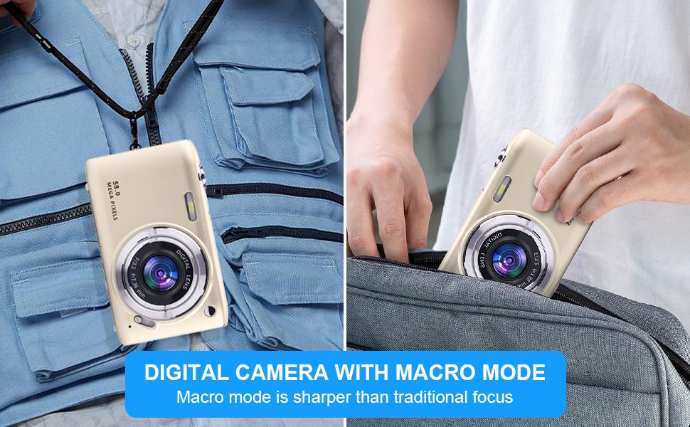 Digital Point and Shoot Camera,4K Compact Digital Camera with 2.88' IPS Screen 48MP for Photo and Video,Small Digital Camera Support 16X Zoom Macro Mode and Flash,1080P Camera with 32GB Card,Beginner Camera for Teens, Tech Gadgets Gift for Kid Student