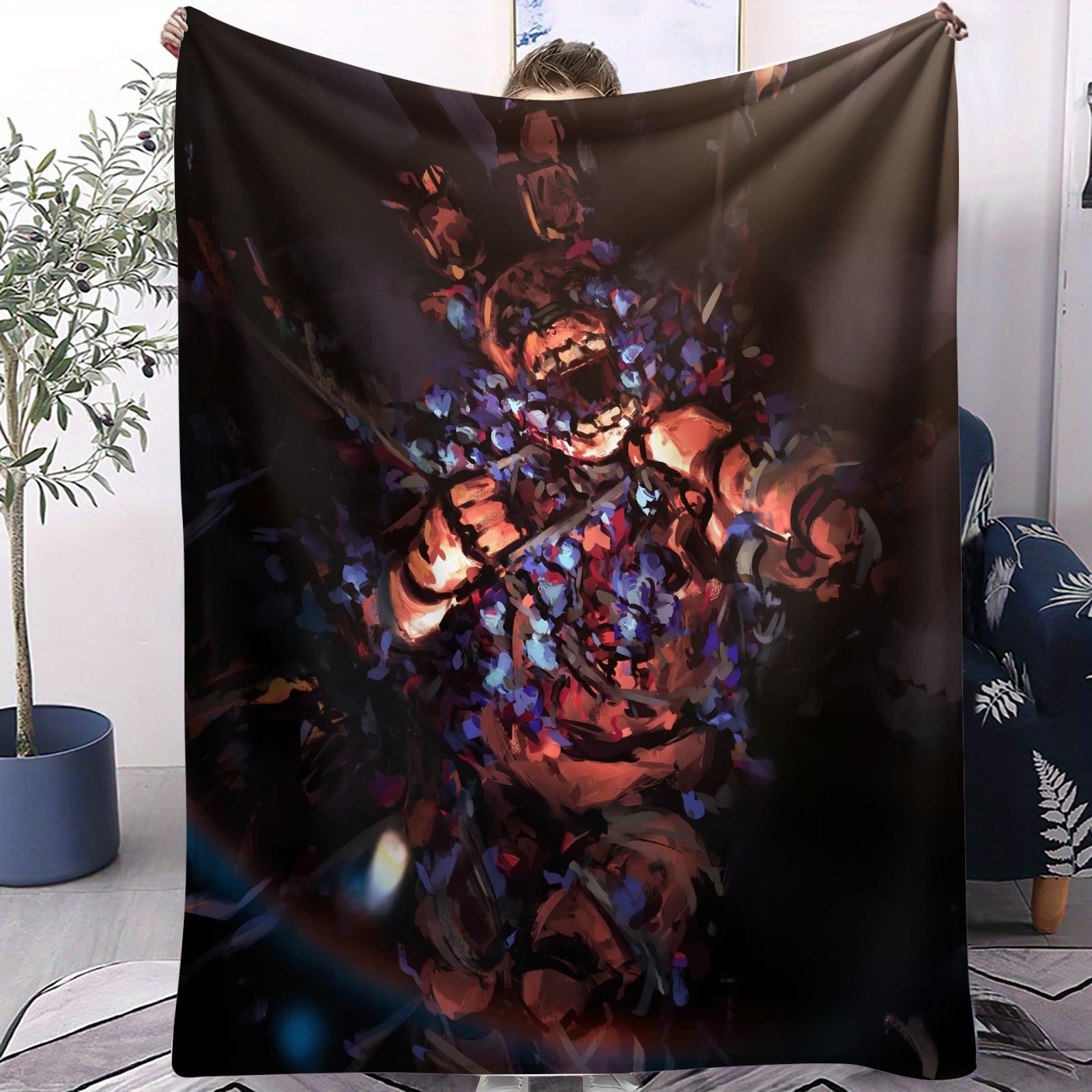 Five Nights at Freddy's Pattern Throw Blanket for All Seasons, Ideal for Bed Sofa Car Room Decor, Perfect Gift Idea, Patterned Blanket
