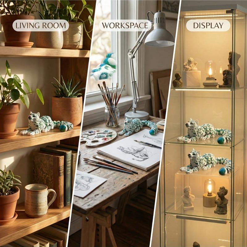 A  leopard figurine, suitable for home decoration ornaments