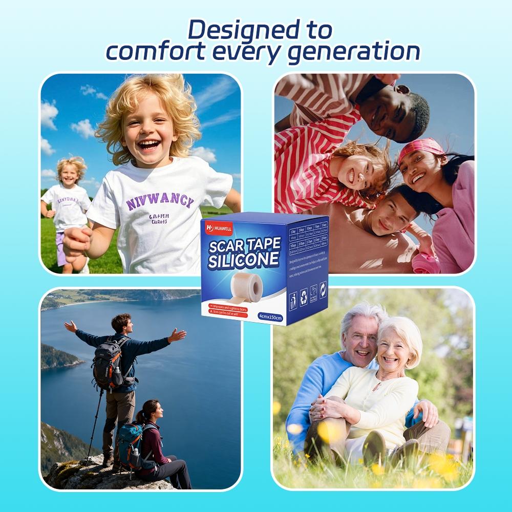 Medical Silicone Scar Patch 4cmx150cm, Professional Scar Repair Patch, Cesarean Section Scar Fade Patch, Adjustable Reusable