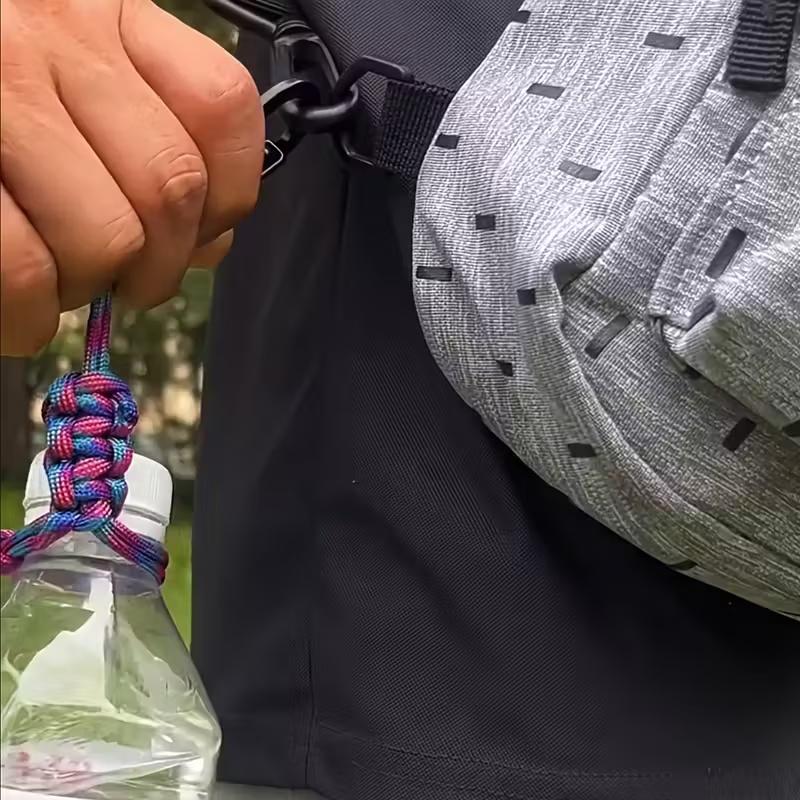 Outdoor Handmade Adjustable Multifunctional Water Bottle Buckle, Umbrella Rope Hat Hook, Universal Keychain, Versatile Hanging Loop, Carabiner For Leash