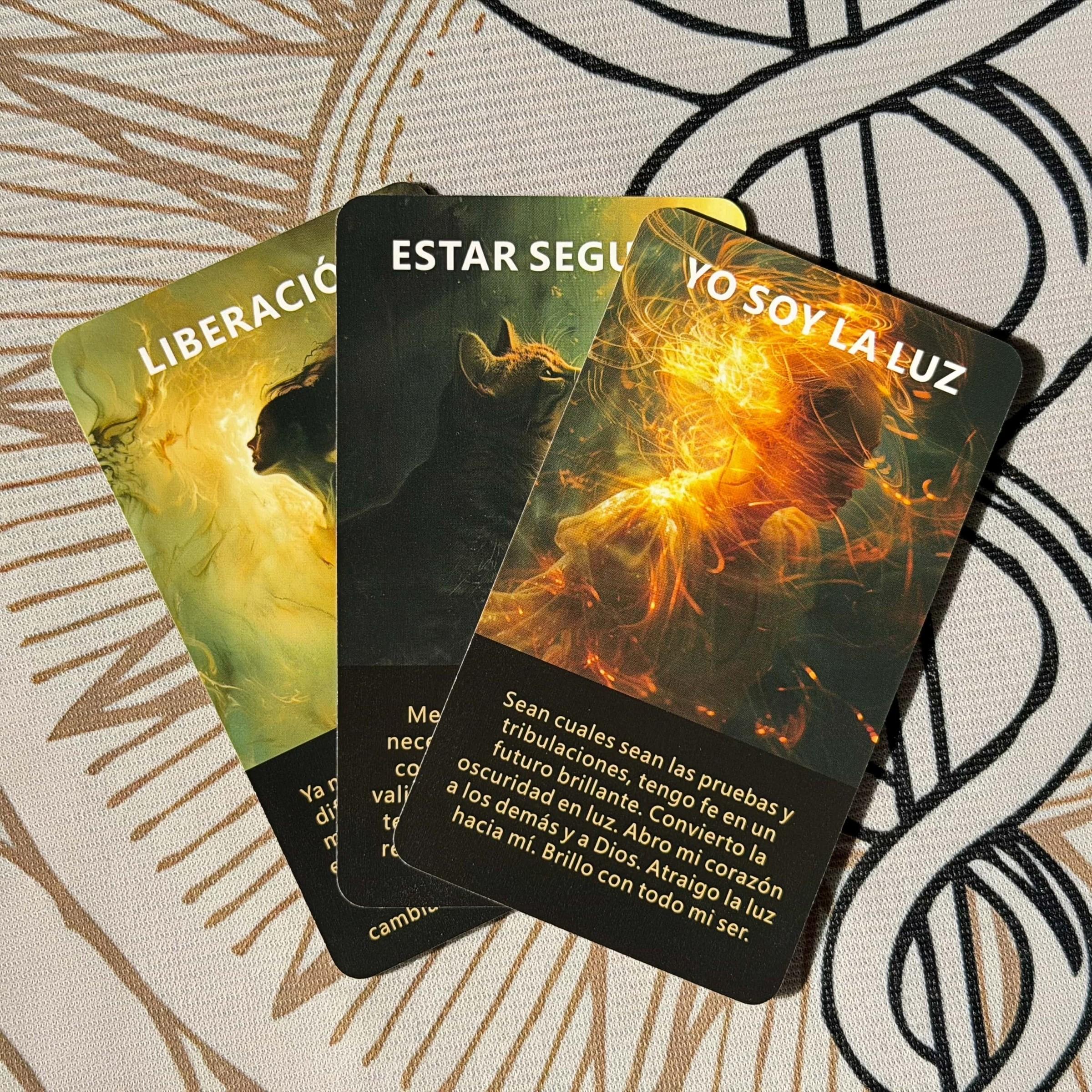 Spanish Oracle Cards, 55 Tarot Cards, Divination Tool, Inner Light Spiritual Connection, Energy Reading, Meditation, Medium Use